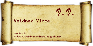 Veidner Vince névjegykártya